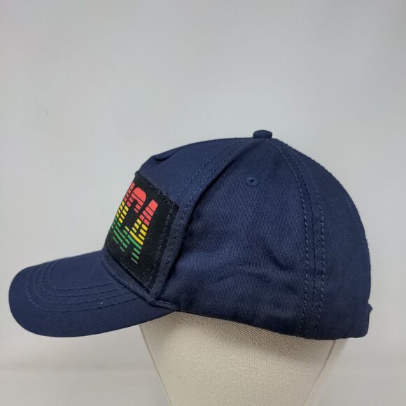 JAMAICA Slideback Hat Blue One Size Adjustable Vented Holes Laid Back Cotton - Picture 3 of 8